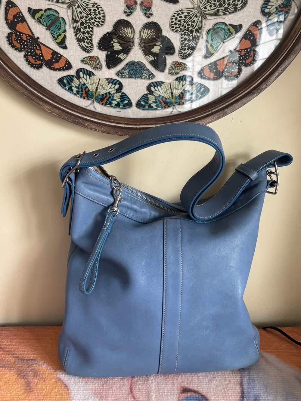COACH-9188 Blue vintage bag.